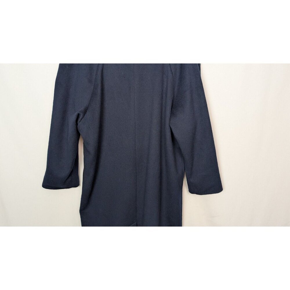 VTG 90s Worthington sz 14 Wool Long Overcoat Peacoat Jacket Midi Double Breasted - Picture 10 of 16